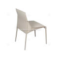 Italian minimalist white saddle leather Seattle chairs